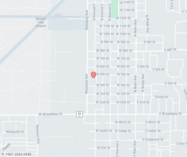 Location Map: 419 N Avenue F Denver City, Texas 79323