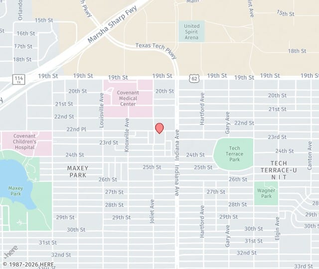 Location Map: 2202 Ithaca Avenue Lubbock, Texas 79410
